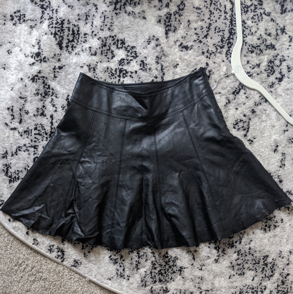 Vegan Leather Mini Skirt